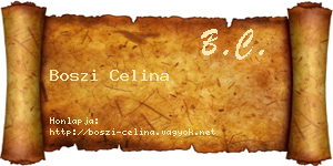 Boszi Celina névjegykártya